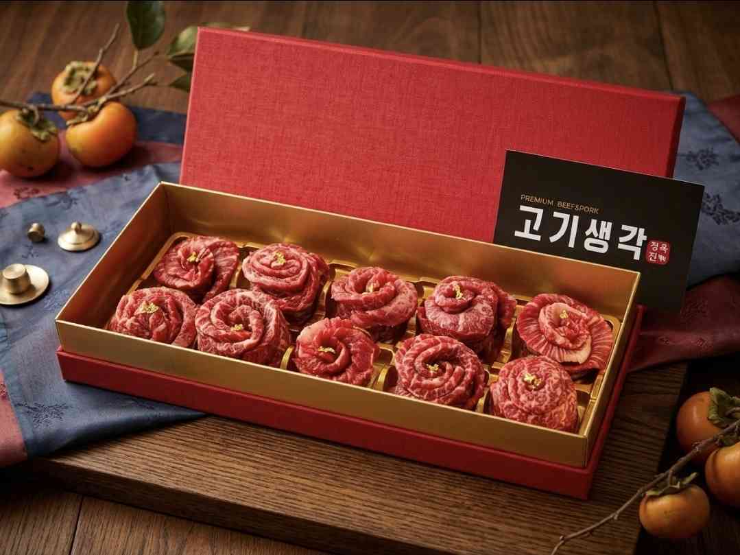 한우 고기꽃 선물세트 소고기 이색 부모님선물 고기생각